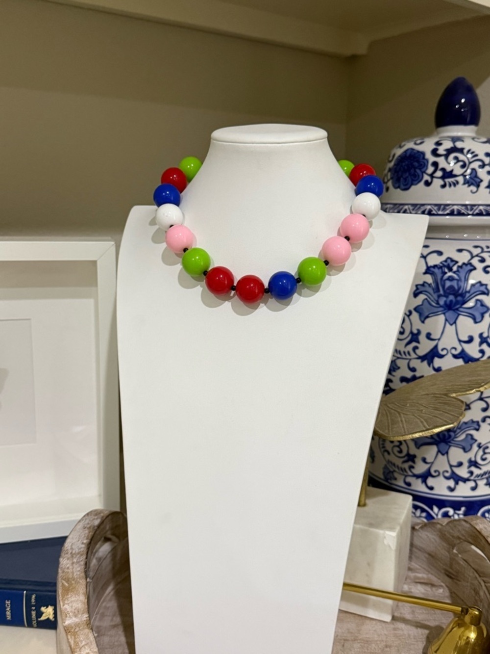 Chunky Colorful Acrylic Bead Necklace